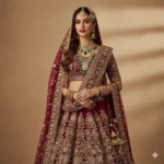 Wine Lehenga